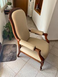 Poltrona reclinabile Luigi XVI  charme classico
