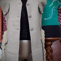 giacca sahariana donna 3pz. top maglia, cintura