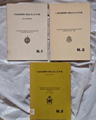 I Quaderni dell'A.I.C.P.M. n.1-2-3 Tre Volumi