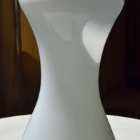 Vaso in vetro bianco anni 1970_MANGIAROTTI