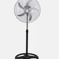 Ventilatore a Piantana 65 W in Acciaio 3 Velocità