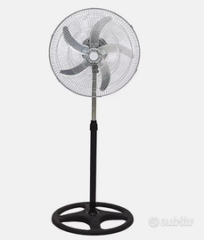 Ventilatore a Piantana 65 W in Acciaio 3 Velocità
