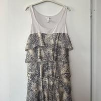 Mini abito / top lungo a canotta con volant