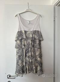 Mini abito / top lungo a canotta con volant