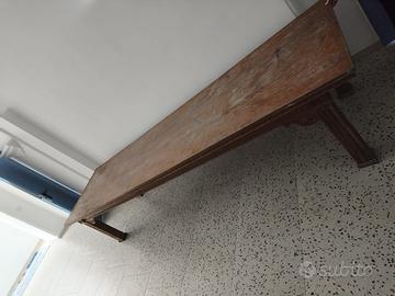 Grande tavolo da refettorio in legno massello