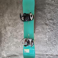 Burton Fix 155 cm Snowboard + Attacchi Exile M