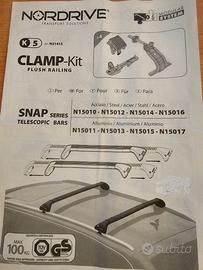 Barre portatutto complete di due porta biciclette