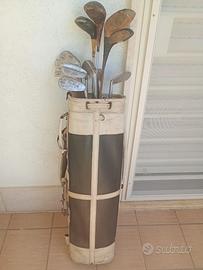 Antico Set 15 Mazze Da Golf Vintage da Collezione