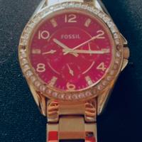 Orologio Fossil placcato oro e Swarovski