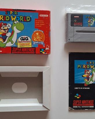 SUPER MARIO WORLD Super Nintendo PAL ITA completo