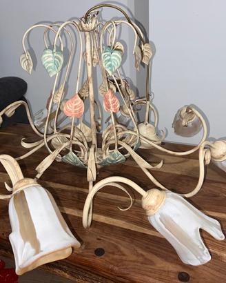 Lampadario in ferro battuto – 8 luci