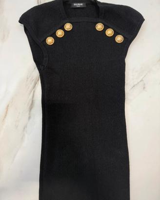 BALMAIN maglione smanicato