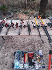 Canne da pesca più accessori
