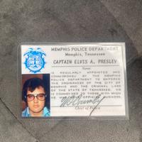 Replica Tessera Polizia Di Memphis Elvis Presley