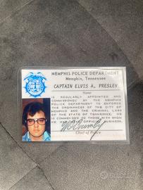 Replica Tessera Polizia Di Memphis Elvis Presley