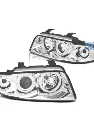 FARI PER AUDI A4 B5 94-99 ANGEL EYES CCFL FONDO CR