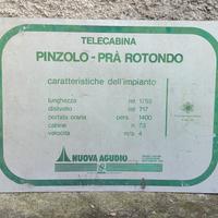 Targa Agudio Telecabina Cabinovia PINZOLO 