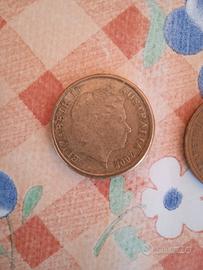 monete Elisabetta II e americana