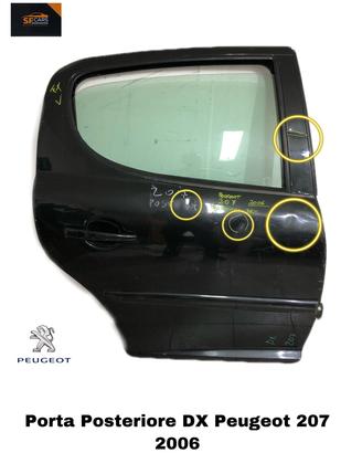 PORTIERA POSTERIORE DESTRA PEUGEOT 207 1° Serie (