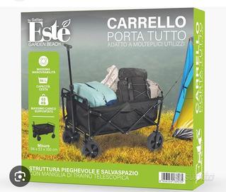CARRELLO DA SPIAGGIA PIEGHEVOLE 96 LITRI C/RUOTE