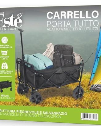 CARRELLO DA SPIAGGIA PIEGHEVOLE 96 LITRI C/RUOTE