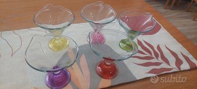 5 coppette vetro