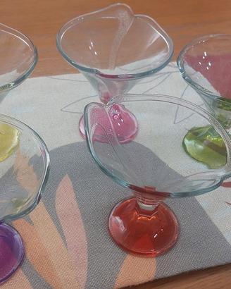 5 coppette vetro