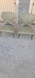 coppia poltroncine anni 50 tessuto floreale