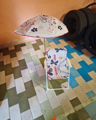 seggiola con ombrellino