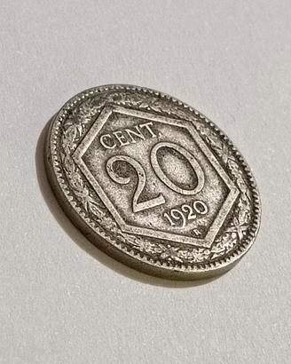 Moneta 20 centesimi 1920 - regno d'italia 