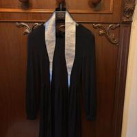 Vestito nero con dettagli argento