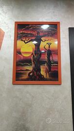 Quadro etnico con cornice 