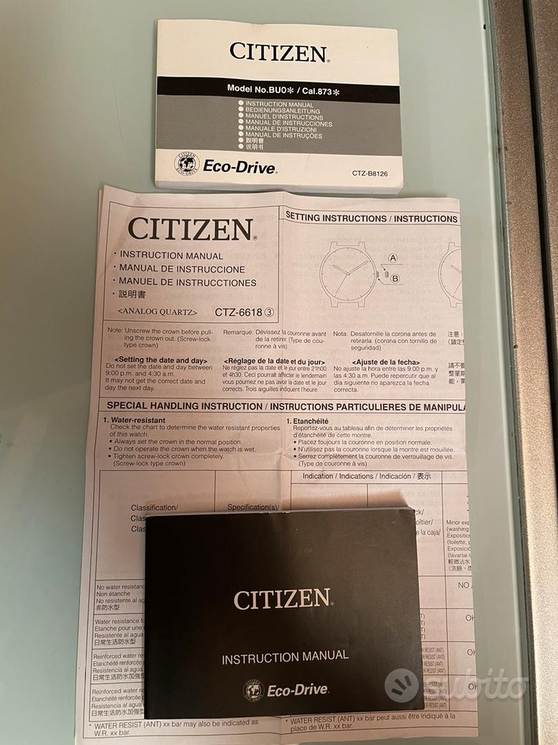 Citizen aqualand 1 on sale istruzioni