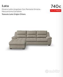 Divano letto angolare
