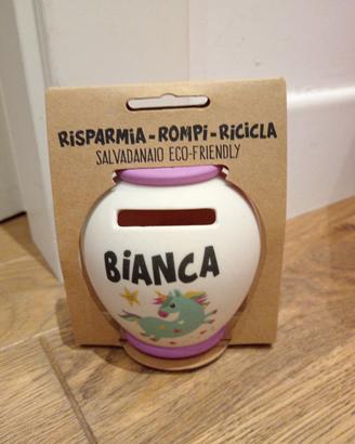 Salvadanaio personalizzato Bianca