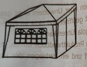 gazebo 3x3 bianco pieghevole 