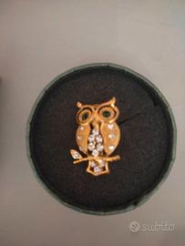 Spilla Gufo Bigiotteria Vintage Americana