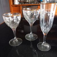 Servizio di bicchieri in cristallo pantografato