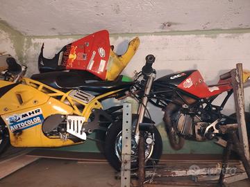 2 minimoto grc dm motore polini tuta