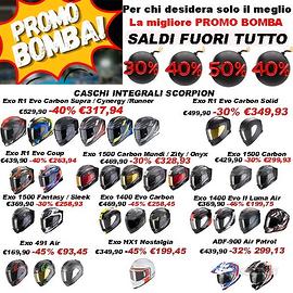 CASCO INTEGRALE MOTO SCORPION - PROMO BOMBA SALDI