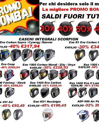 CASCO INTEGRALE MOTO SCORPION - PROMO BOMBA SALDI