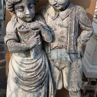 Statua Bimbi che Mangiano