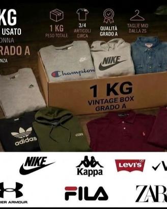 Box 1Kg Vestiti Vintage Grado A 
