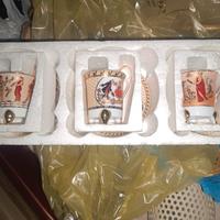 6 Tazzine più piattini stile antico 