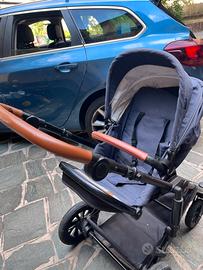 Kinderkraft veo blu denim -passeggino duo