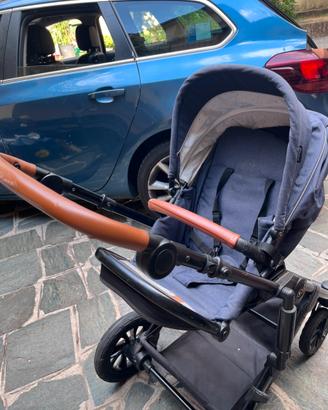 Kinderkraft veo blu denim -passeggino duo