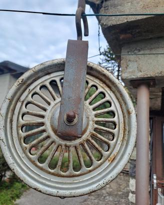 Carrucola con gancio vintage rinvio