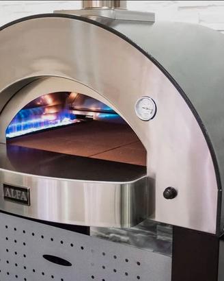 FORNO ALFA CLASSICO 4 PIZZE GAS LEGNA IBRIDO INOX