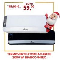 Termoventilatore a parete PTC ceramico NIKLAS