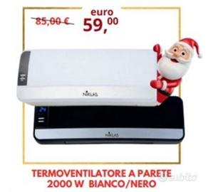 Termoventilatore a parete PTC ceramico NIKLAS